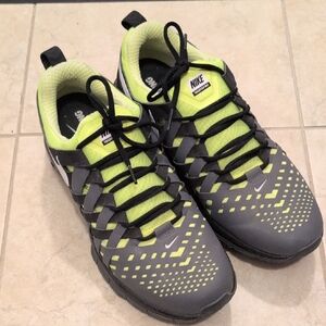 Nike Black and Neon Yellow Athletic Shoes
